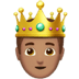 🤴🏽 prince: medium skin tone display on Apple